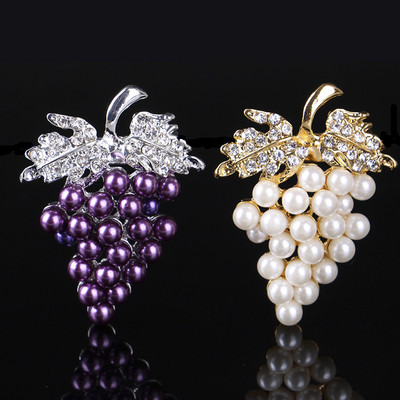 2023. Grozd grozd broš za žene Vinarija Modni nakit Biseri Rhinestones Igle Broš Prijatelji Lovers Poklon broš Dodaci