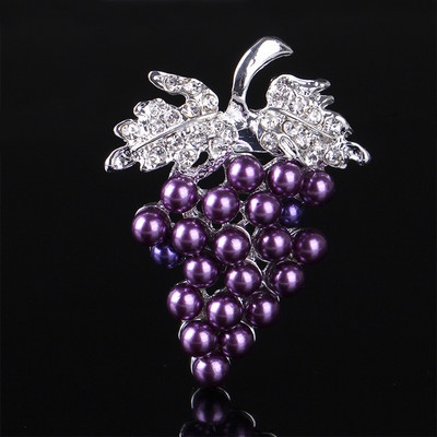 2023 Ciorchin de struguri Broșă pentru femei Cramă Bijuterii de modă Perle Strasuri Ace Broșă Prieteni Iubitori Cadou Broșă Accesorii
