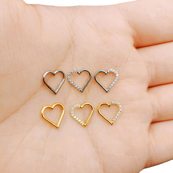 ASTM F136 G23 Titanium Daith CZ Heart Earring Септум Носни пръстени Hoop Tragus Stud Степен на имплантиране Пиърсинг на ушната спирала 16G