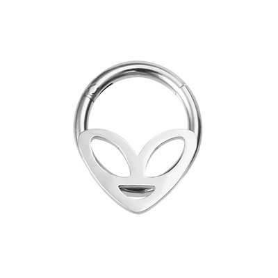 1db Alien Hoop Septum orrgyűrű csuklós Clicker szegmens porc fülbevaló szemöldök piercing fülcsavar Tragus Helix testékszer 16G