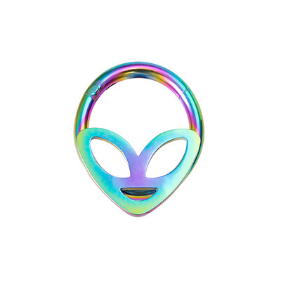 1db Alien Hoop Septum orrgyűrű csuklós Clicker szegmens porc fülbevaló szemöldök piercing fülcsavar Tragus Helix testékszer 16G