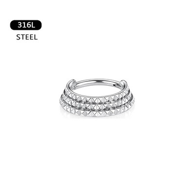 Szív vízcsepp Daith fülbevaló septum karika piercing kígyó piramis virág punk orr gyűrűk Tragus Helix csuklós csap 16G