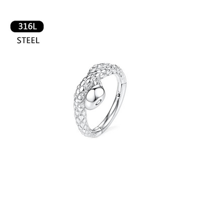 Szív vízcsepp Daith fülbevaló septum karika piercing kígyó piramis virág punk orr gyűrűk Tragus Helix csuklós csap 16G