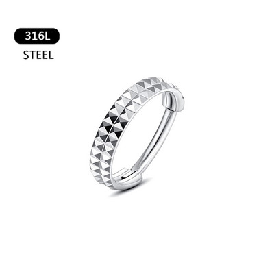 Szív vízcsepp Daith fülbevaló septum karika piercing kígyó piramis virág punk orr gyűrűk Tragus Helix csuklós csap 16G