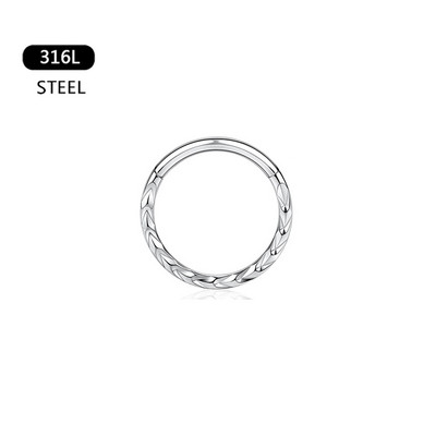 Szív vízcsepp Daith fülbevaló septum karika piercing kígyó piramis virág punk orr gyűrűk Tragus Helix csuklós csap 16G