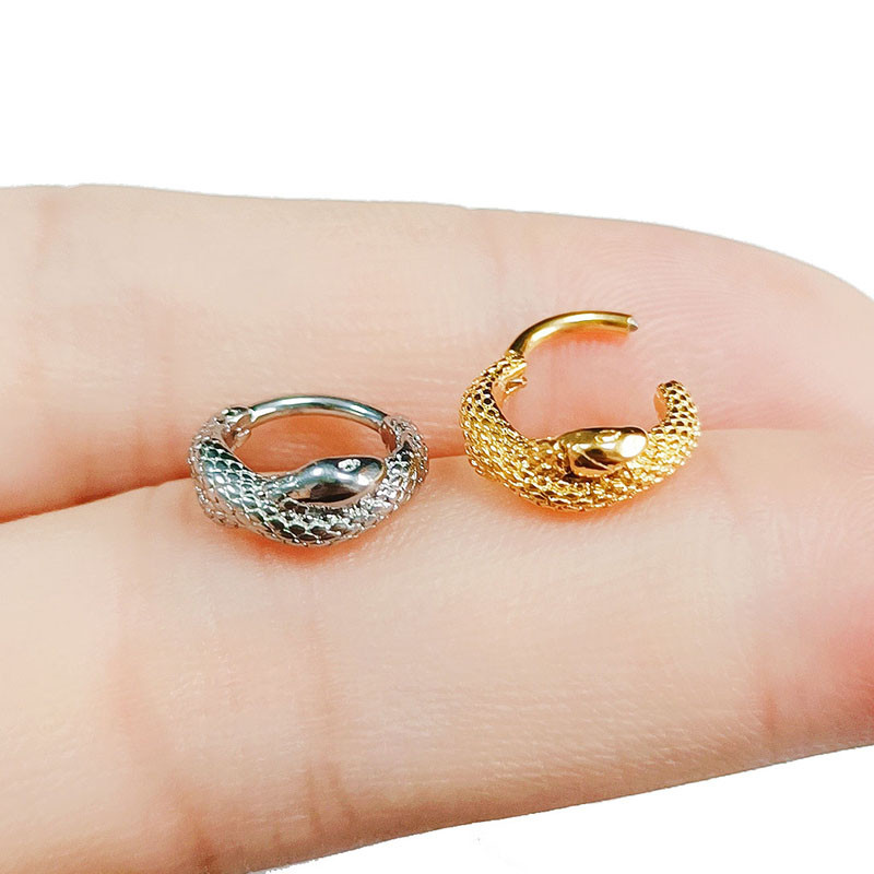 Szív vízcsepp Daith fülbevaló septum karika piercing kígyó piramis virág punk orr gyűrűk Tragus Helix csuklós csap 16G