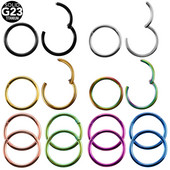 2db/tétel G23 titán csuklós szegmensű orrgyűrűk ajak szemöldök mellbimbó kattanó fülszeptum Helix Tragus Captive piercing testékszer