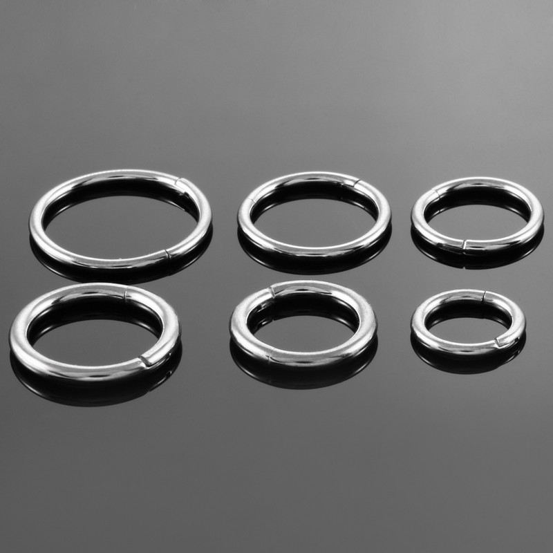 2db/tétel G23 titán csuklós szegmensű orrgyűrűk ajak szemöldök mellbimbó kattanó fülszeptum Helix Tragus Captive piercing testékszer