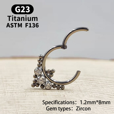 G23 Titan Piercing Nas Inel Naz Septum Piercing Inel Nariz Piercing Ureche Cartilage Tragus Goth Piercing Nez