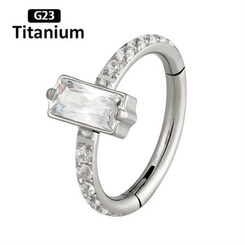 Νέο G23 Titanium Piercing Υψηλής ποιότητας CZ Zircon Nose Rings Σκουλαρίκια Fashion Body Jewelry 16G G23 Titanium Nose Septum Piercing