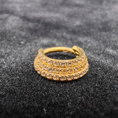 Νέο G23 Titanium Piercing Υψηλής ποιότητας CZ Zircon Nose Rings Σκουλαρίκια Fashion Body Jewelry 16G G23 Titanium Nose Septum Piercing