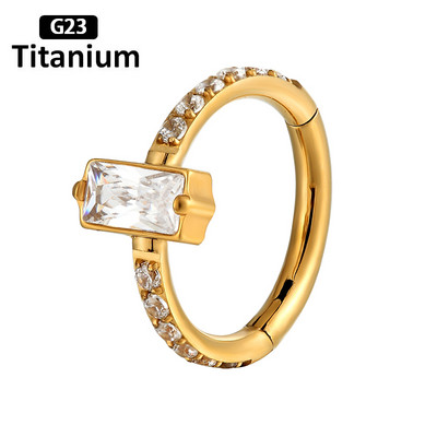 Νέο G23 Titanium Piercing Υψηλής ποιότητας CZ Zircon Nose Rings Σκουλαρίκια Fashion Body Jewelry 16G G23 Titanium Nose Septum Piercing
