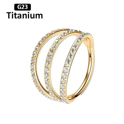 Νέο G23 Titanium Piercing Υψηλής ποιότητας CZ Zircon Nose Rings Σκουλαρίκια Fashion Body Jewelry 16G G23 Titanium Nose Septum Piercing