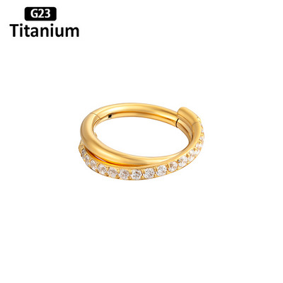 Νέο G23 Titanium Piercing Υψηλής ποιότητας CZ Zircon Nose Rings Σκουλαρίκια Fashion Body Jewelry 16G G23 Titanium Nose Septum Piercing