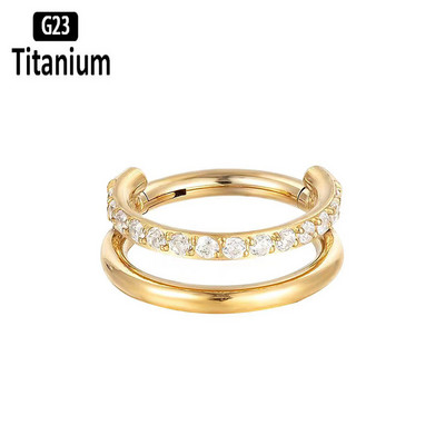 Νέο G23 Titanium Piercing Υψηλής ποιότητας CZ Zircon Nose Rings Σκουλαρίκια Fashion Body Jewelry 16G G23 Titanium Nose Septum Piercing