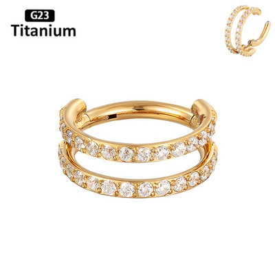 Νέο G23 Titanium Piercing Υψηλής ποιότητας CZ Zircon Nose Rings Σκουλαρίκια Fashion Body Jewelry 16G G23 Titanium Nose Septum Piercing
