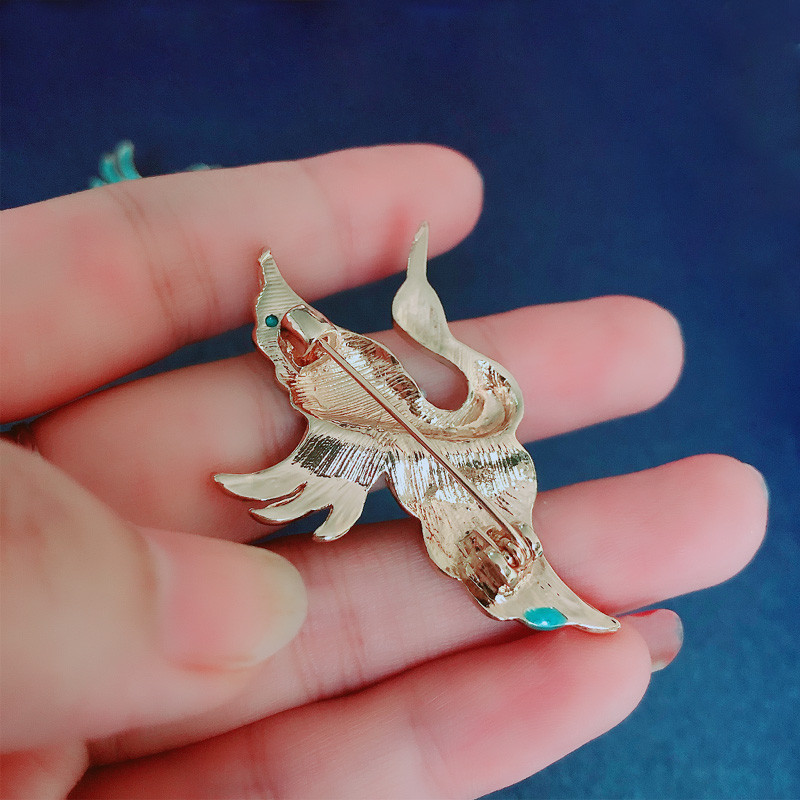Muylinda kínai stílusú daru zománctű Vintage fém madárruha bross nőknek luxus bross ékszer ajándék
