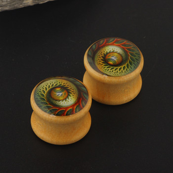 1 Pair Skull Wood Ear Gauges Plugs and Tunnel 6-20Mm Ear Strecher Expander Saddle Plug Piercing Flesh Tunnels Dilatacion Oreja