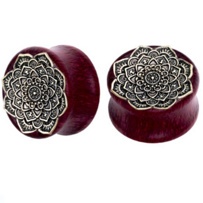 1 Pair Skull Wood Ear Gauges Plugs and Tunnel 6-20Mm Ear Strecher Expander Saddle Plug Piercing Flesh Tunnels Dilatacion Oreja