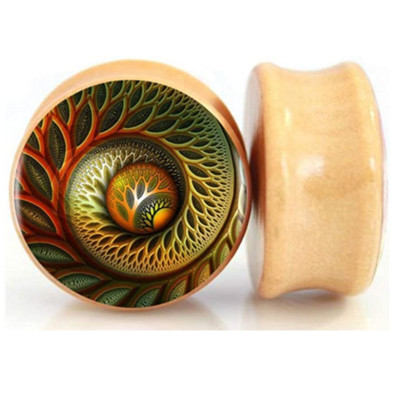 1 Pair Skull Wood Ear Gauges Plugs and Tunnel 6-20Mm Ear Strecher Expander Saddle Plug Piercing Flesh Tunnels Dilatacion Oreja