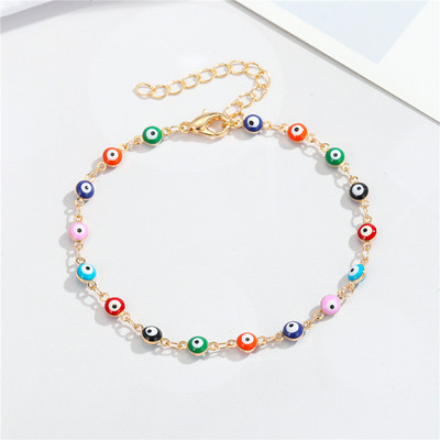 1PC Boem, minimalist, mai multe straturi, mărgele de picior, lanț de gleznă pentru femei, nou la modă, brățară rotundă cu ciucuri mici, bijuterii de plajă