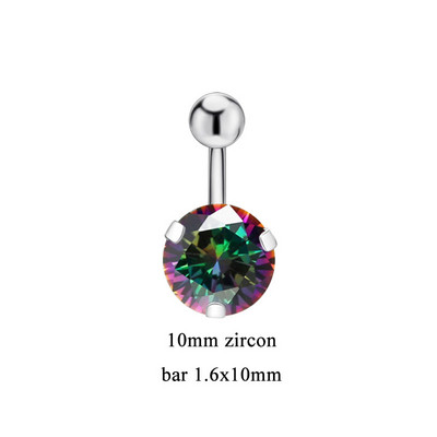 1PC Inele Sexy pentru buric Piercing pentru buric Bijuterii din oțel chirurgical Zircon 14G 8mm 10mm Bijuterii pentru corp pentru femei Ombligo Nobril