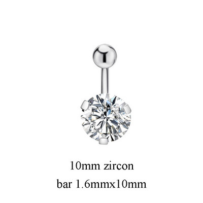 1PC Inele Sexy pentru buric Piercing pentru buric Bijuterii din oțel chirurgical Zircon 14G 8mm 10mm Bijuterii pentru corp pentru femei Ombligo Nobril
