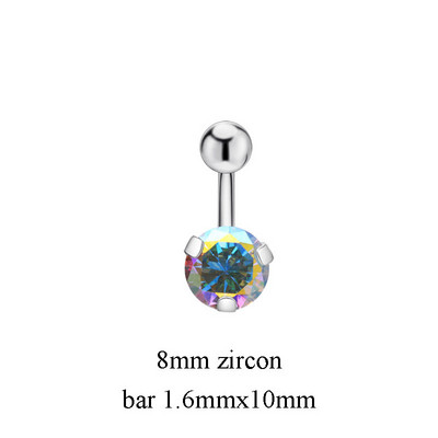 1PC Inele Sexy pentru buric Piercing pentru buric Bijuterii din oțel chirurgical Zircon 14G 8mm 10mm Bijuterii pentru corp pentru femei Ombligo Nobril