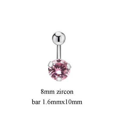 1PC Inele Sexy pentru buric Piercing pentru buric Bijuterii din oțel chirurgical Zircon 14G 8mm 10mm Bijuterii pentru corp pentru femei Ombligo Nobril