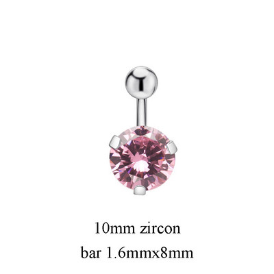 1PC Inele Sexy pentru buric Piercing pentru buric Bijuterii din oțel chirurgical Zircon 14G 8mm 10mm Bijuterii pentru corp pentru femei Ombligo Nobril