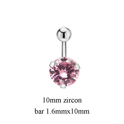 1PC Inele Sexy pentru buric Piercing pentru buric Bijuterii din oțel chirurgical Zircon 14G 8mm 10mm Bijuterii pentru corp pentru femei Ombligo Nobril
