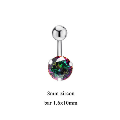 1PC Inele Sexy pentru buric Piercing pentru buric Bijuterii din oțel chirurgical Zircon 14G 8mm 10mm Bijuterii pentru corp pentru femei Ombligo Nobril