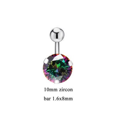 1PC Inele Sexy pentru buric Piercing pentru buric Bijuterii din oțel chirurgical Zircon 14G 8mm 10mm Bijuterii pentru corp pentru femei Ombligo Nobril