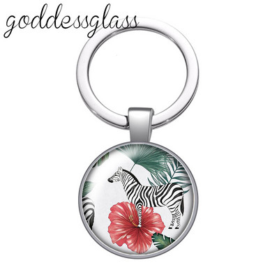 Dragoste animale Drăguț Cal Arici Alpaca zebră Porc breloc cabochon din sticlă Geantă Breloc mașină Suport inel Brelocuri brelocuri Cadouri