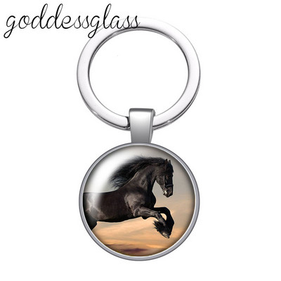 Dragoste animale Drăguț Cal Arici Alpaca zebră Porc breloc cabochon din sticlă Geantă Breloc mașină Suport inel Brelocuri brelocuri Cadouri