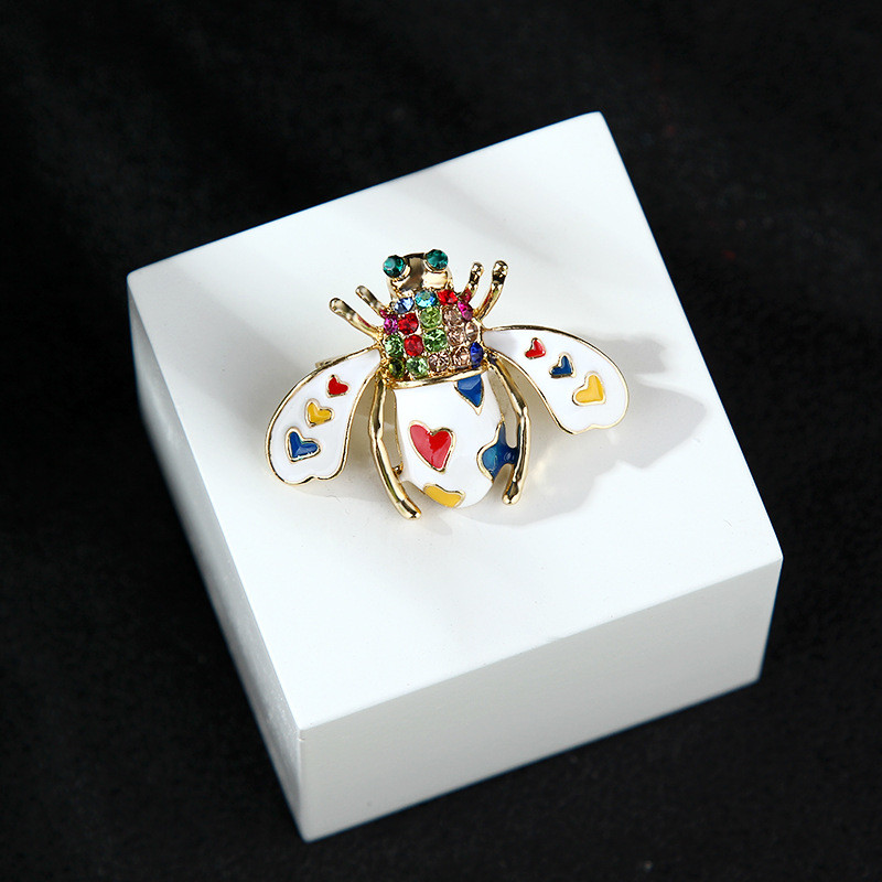 Broșă cu insecte pentru femei, email delicată, broșe cu albină, cu cristal, cu strass, broșă, îmbrăcăminte, rochie, bijuterii zilnice