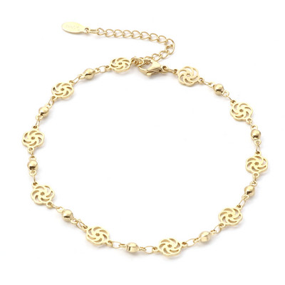 gleznă din oțel inoxidabil 304 de culoare aurie de culoare argintie, cu flori de ochi rău, brățară pe picior, lanț pentru picioare, bijuterii, accesorii pentru femei, 1 bucată