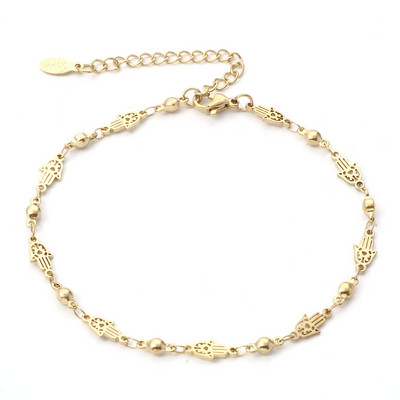 gleznă din oțel inoxidabil 304 de culoare aurie de culoare argintie, cu flori de ochi rău, brățară pe picior, lanț pentru picioare, bijuterii, accesorii pentru femei, 1 bucată