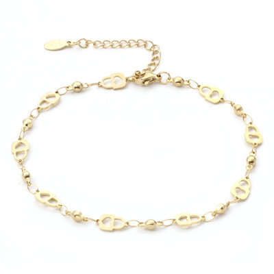 gleznă din oțel inoxidabil 304 de culoare aurie de culoare argintie, cu flori de ochi rău, brățară pe picior, lanț pentru picioare, bijuterii, accesorii pentru femei, 1 bucată