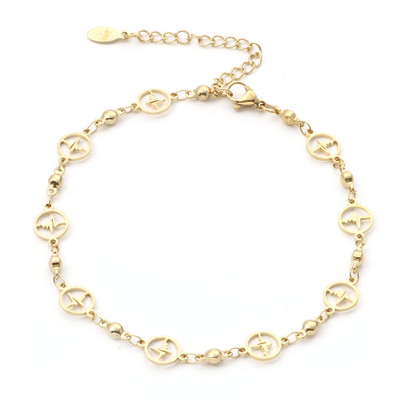 gleznă din oțel inoxidabil 304 de culoare aurie de culoare argintie, cu flori de ochi rău, brățară pe picior, lanț pentru picioare, bijuterii, accesorii pentru femei, 1 bucată