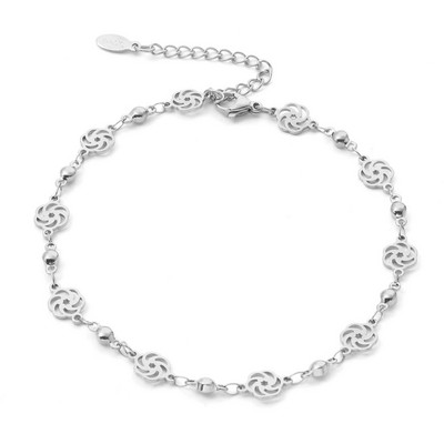 gleznă din oțel inoxidabil 304 de culoare aurie de culoare argintie, cu flori de ochi rău, brățară pe picior, lanț pentru picioare, bijuterii, accesorii pentru femei, 1 bucată