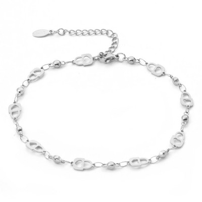 gleznă din oțel inoxidabil 304 de culoare aurie de culoare argintie, cu flori de ochi rău, brățară pe picior, lanț pentru picioare, bijuterii, accesorii pentru femei, 1 bucată