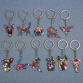 Model de flori de modă lup câine breloc cadou minunat broască țestoasă elefant pisică cal breloc animale farmece pandantiv geantă bijuterii