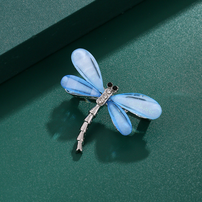 Ace cu libelulă, broșă cu insecte de cristal, decor cu strasuri pentru bărbați, femei, cadou, pânză, rochie de petrecere, accesorii de bijuterii