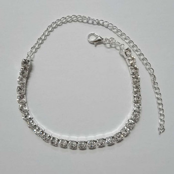 2020 Гореща разпродажба Bling Rhinestone Love Heart Anklet Chain Гривна за жени Луксозни кристални тенис верига за крака Бижута за крака