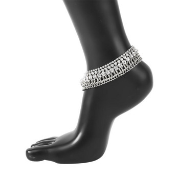 2020 Гореща разпродажба Bling Rhinestone Love Heart Anklet Chain Гривна за жени Луксозни кристални тенис верига за крака Бижута за крака