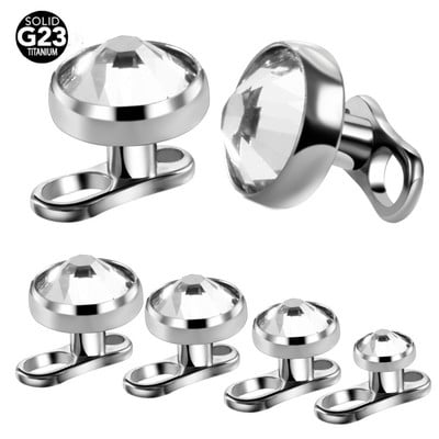 10Pcs/lot Set mikro dermalnih piercinga Titanium Dermal Anchor Base & Tops Skinner Diver Micro Dermal Seksi nakit za piercing tijela