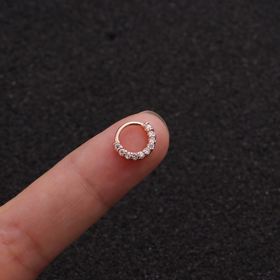 Body Punk Hoop Bendable Sparkling Clear CZ Helix Daith Tragus Piercing Cartilage Cercei Inel pentru nas кольцо в носу
