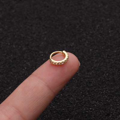 Body Punk Hoop Bendable Sparkling Clear CZ Helix Daith Tragus Piercing Cartilage Cercei Inel pentru nas кольцо в носу