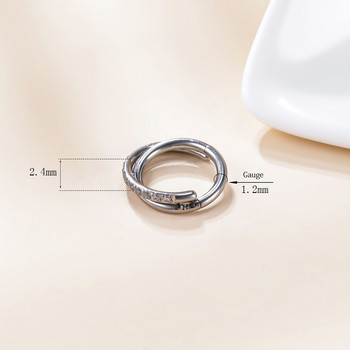 G23 Титаниеви бижута за тяло Alternately CZ Pave Face Hinged Segment Hoop Nose Ring Clicker Labret Ear Tragus хрущял пиърсинг